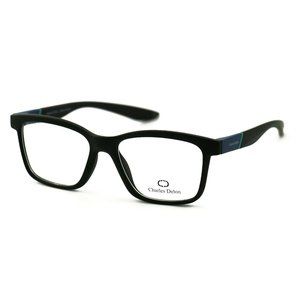 Charleelos Dn Rectangle Matte Black/Blue Frame